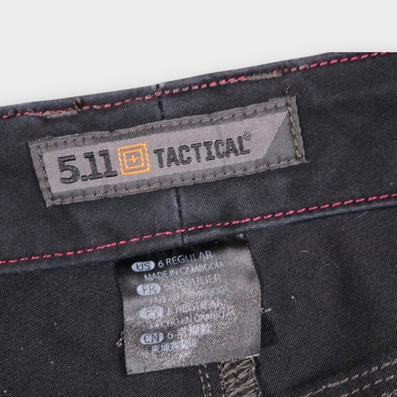 5.11 Tactical Wyldcat Women’s Pant Size 6 Regular 64019 Black Zippered Leg - Picture 8 of 12